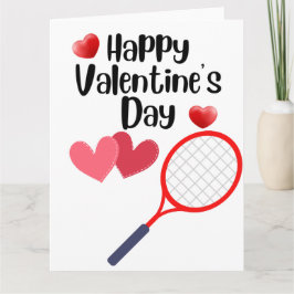 Tarjeta TENIS Día de San Valentín al jugador con amor    