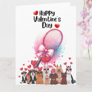 Tarjeta TENIS Día de San Valentín al jugador con amor