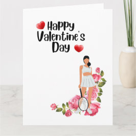 Tarjeta TENIS Día de San Valentín al jugador con amor