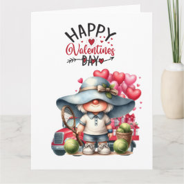 Tarjeta TENIS Día de San Valentín al jugador con amor    