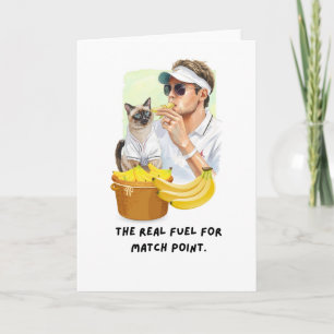 Tarjeta Tenis Divertido diciendo para el gato Amantes tarj