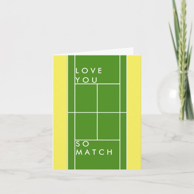 Tarjeta Tenis Divertido Te Amo (Anverso)