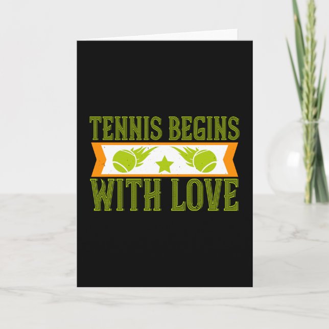 Tarjeta Tenis - El tenis empieza con amor (Anverso)
