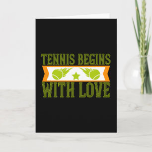Tarjeta Tenis - El tenis empieza con amor