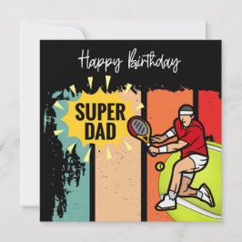 Tarjeta Tenis Feliz cumpleaños a la carta graciosa de Teni