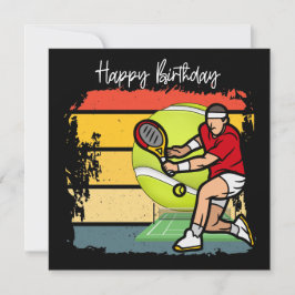 Tarjeta Tenis Feliz cumpleaños a papá de tenis