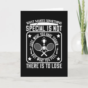 Tarjeta Tenis - Lo que hace que algo sea especial