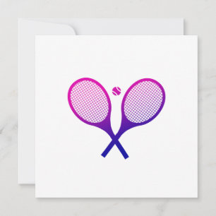 Tarjeta Tenis raqueta magenta a ormbre púrpura