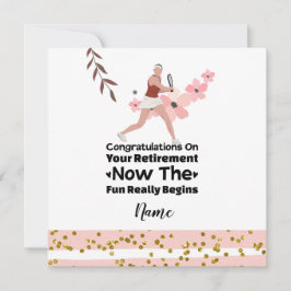 Tarjeta Tenis temática para la jubilación del tenista Ca