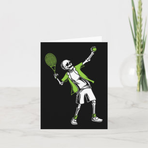 Tarjeta Tenis Tenis Halloween Disstume Funny Skull Skele