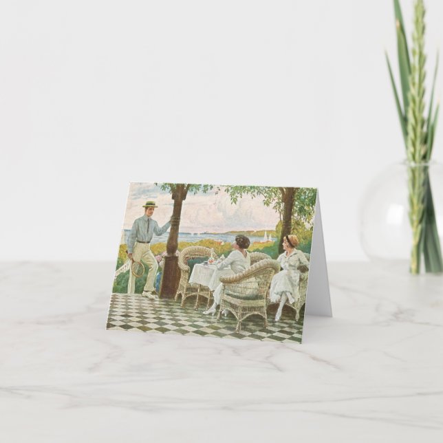 Tarjeta Tenis y té Notecard (Anverso)