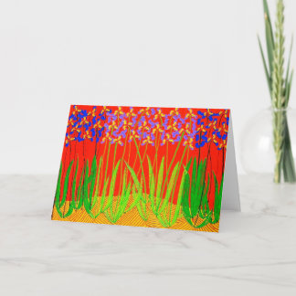 Tarjeta Tennessee Irises al atardecer