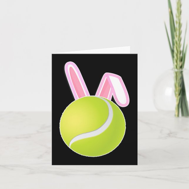Tarjeta Tennis Ball Easter Bunny (Anverso)