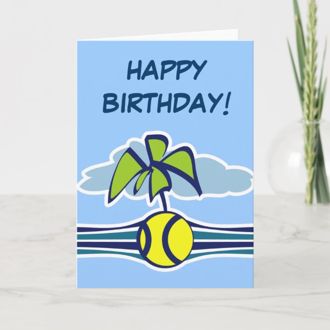Tarjeta Tennis Birthday Card (Anverso)