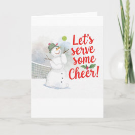 Tarjeta Tennis Christmas  Festive Snowman 