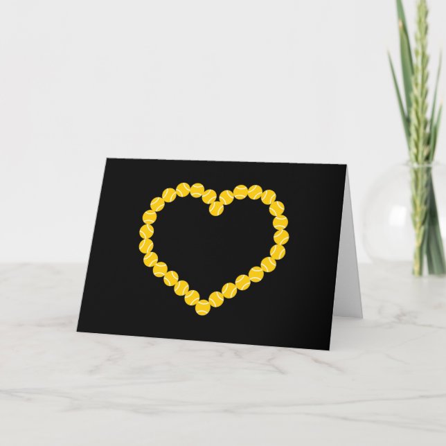 Tarjeta Tennis Love Heart - El día de San Valentín (Anverso)