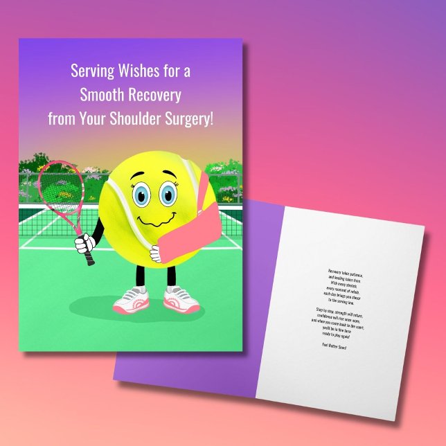 Tarjeta Tennis Lover Shoulder Surgery Get Well (Subido por el creador)