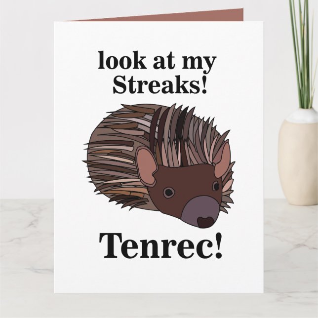 Tarjeta Tenrec Animal Funny (Anverso)