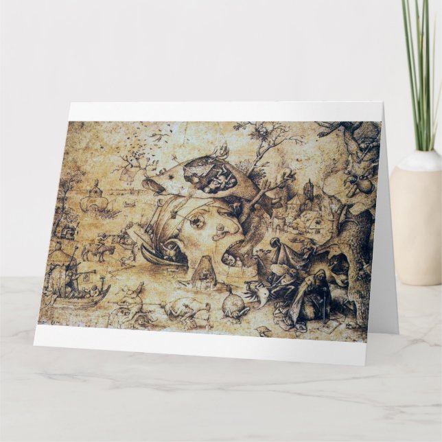 Tarjeta Tentación de San Antonio el Grande, Pieter Bruegel (Anverso)