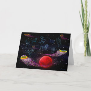 Tarjeta Tentáculos de medusa espacial