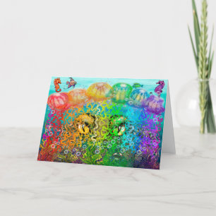 Tarjeta Tentáculos del cocodrilo arcoiris