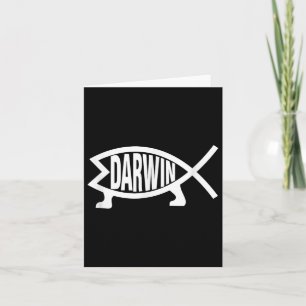 Tarjeta Teoría Del Ateo Charles Darwin De Los Peces De La 