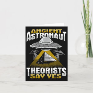Tarjeta Teórico de los antiguos astronautas dice sí diseño