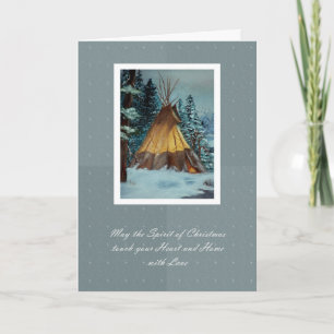 Tarjeta Tepee para navidades / Tipi para Navidades