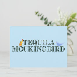 Tarjeta Tequila Mockingbird Funny Book Pun Cumpleaños