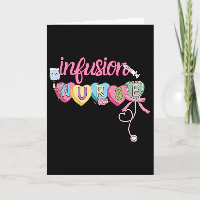 Tarjeta Terapeuta de infusión de arco de caramelo para enf (Anverso)
