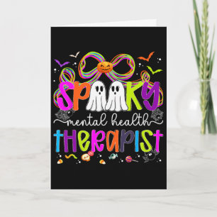 Tarjeta Terapeuta de salud mental espeluznante Halloween S