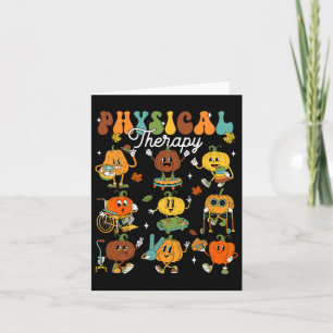 Tarjeta Terapeuta de Terapia Física Calabaza de Otoño Día