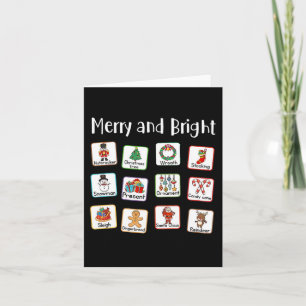 Tarjeta Terapeuta del habla Alegre y Brillante AAC SLP Nav