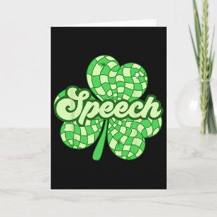 Tarjeta Terapeuta del habla del día de San Patricio Terape