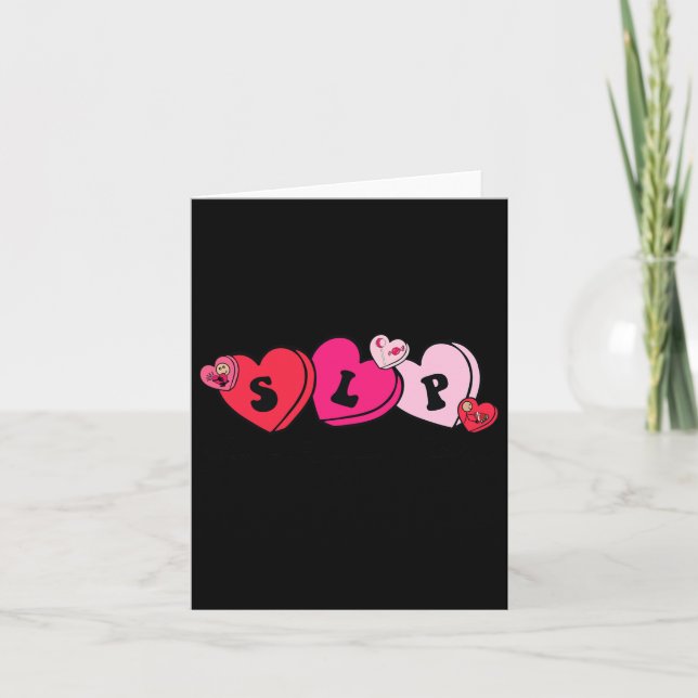 Tarjeta Terapeuta del habla Día de San Valentín  (Anverso)