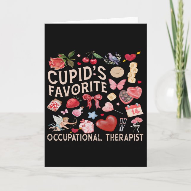 Tarjeta Terapeuta ocupacional favorito de Cupido  (Anverso)