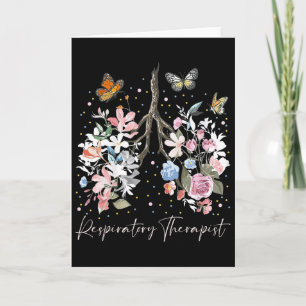 Tarjeta Terapeuta respiratorio divertido terapia pulmón fe