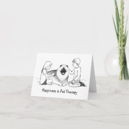 Tarjeta Terapia con Mascotas Keeshond con Texto Personaliz