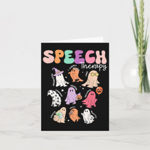 Tarjeta Terapia De Discurso De Halloween De Fantasía De Ot