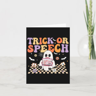 Tarjeta Terapia De Discurso De Halloween Trick O Speech Re