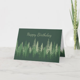 Tarjeta Terapia de la naturaleza de cumpleaños El bosque s