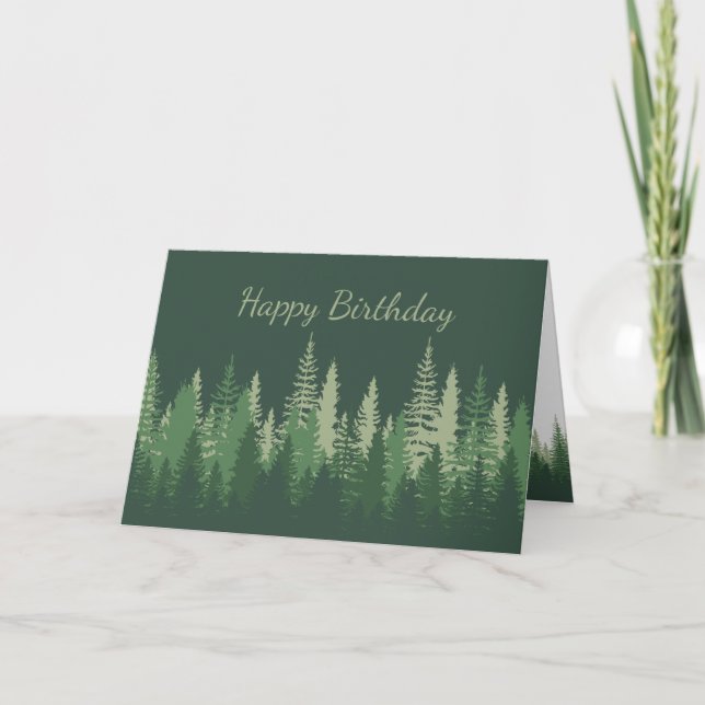 Tarjeta Terapia de la naturaleza de cumpleaños El bosque s (Anverso)
