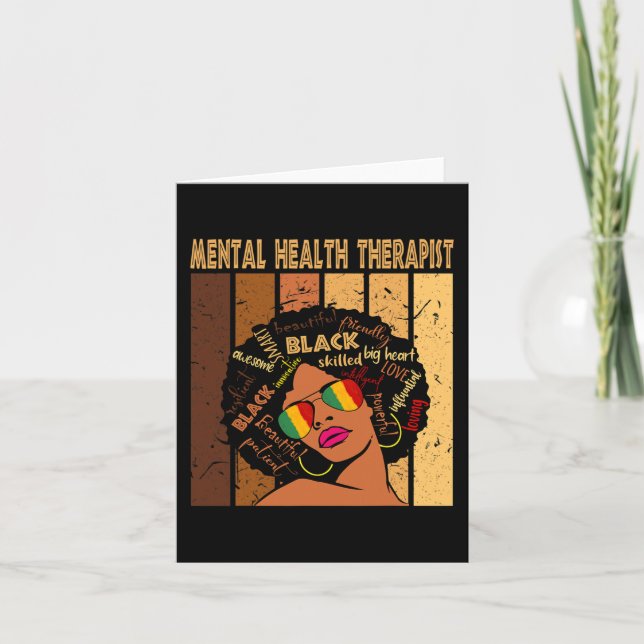 Tarjeta Terapia de salud mental Afromujeres Historia negra (Anverso)