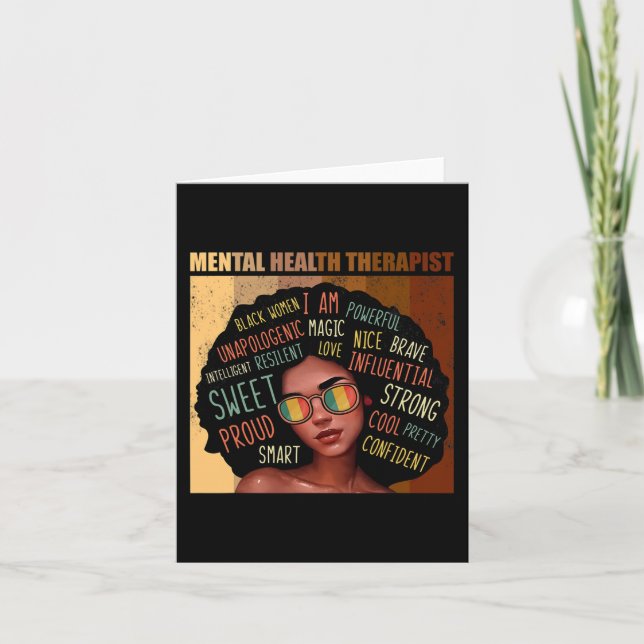 Tarjeta Terapia de salud mental Afromujeres Historia negra (Anverso)