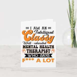 Tarjeta Terapia de Salud Mental Bien Educada Que Dice F Fu