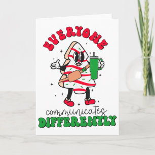 Tarjeta Terapia del habla Navidad Todos Comunicarse Difere