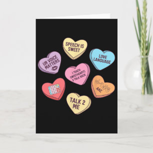Tarjeta Terapia del habla Slp Feliz día de San Valentín Co