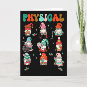 Tarjeta Terapia Física de Navidad Gnomo de Navidad Terapia