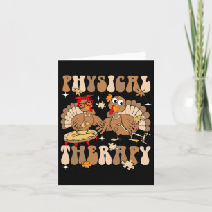 Tarjeta Terapia Física de Pavo Adorable Pt Pta Otoño Otoño