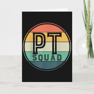 Tarjeta Terapia Física Retro del Equipo de TF 